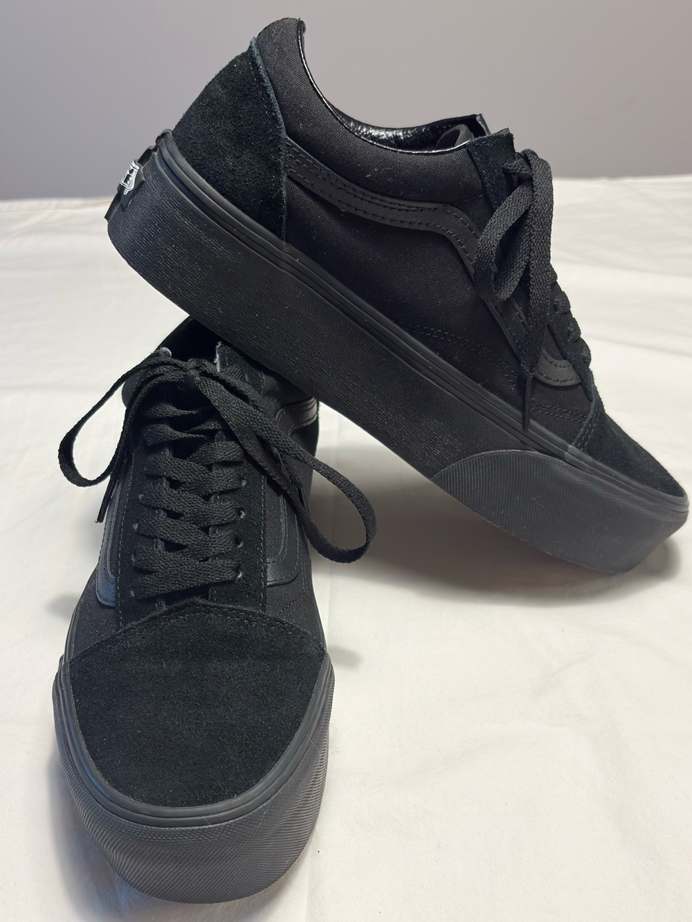 Vans Old Skool Platform Sneakers - Triple Black / Monochrome Black